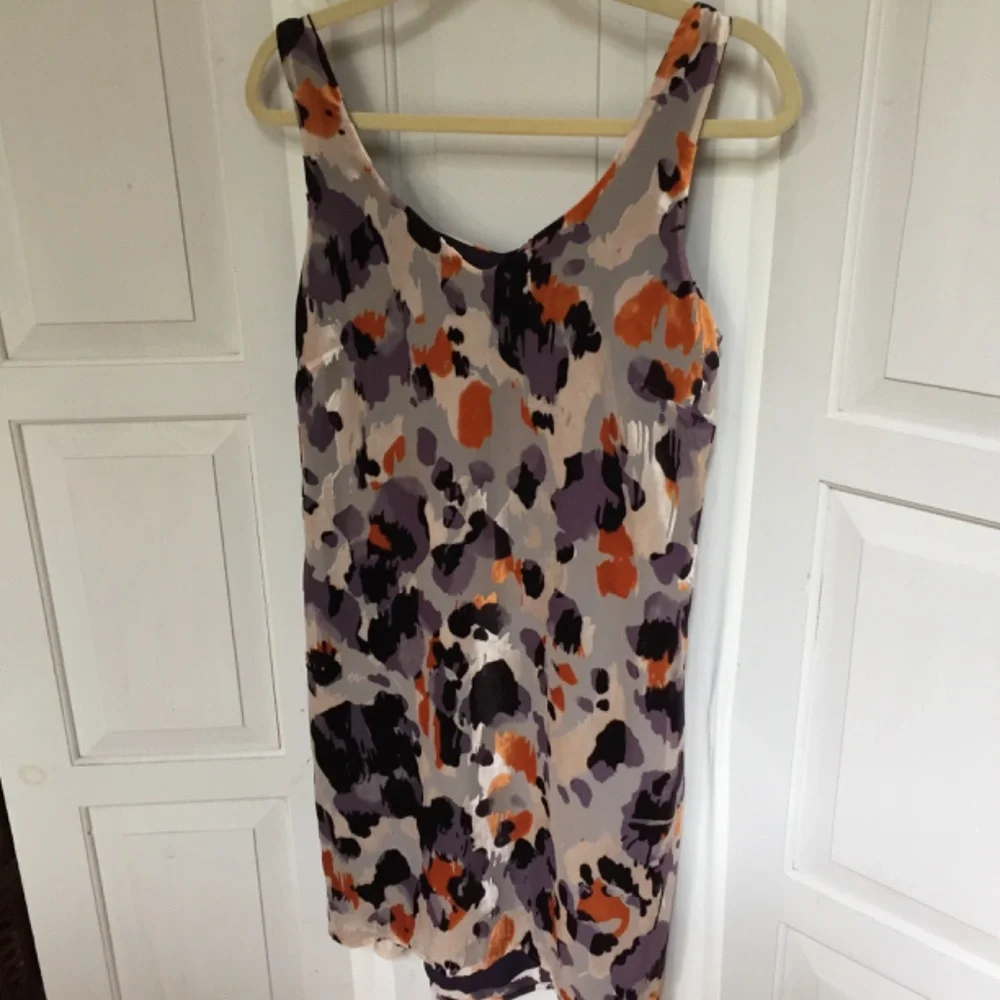 CAbi Gray, Purple and Orange Mini Dress